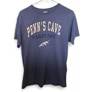 Women’s Navy Blue Delta Pro Weight Penn’s Cave Wildlife Park Short Sleeve Tee